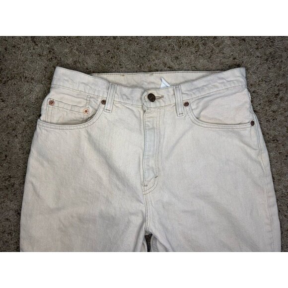 LEVI’S Vintage Relaxed Straight Cream Light Wash Jeans Sz 29x30 Y2k 90’s READ - Picture 3 of 10